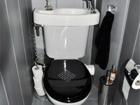 WiCi Concept Waschbecken für Gäste WC direkt an das WC anpassbar - Herr und Frau B (Frankreich - 25)