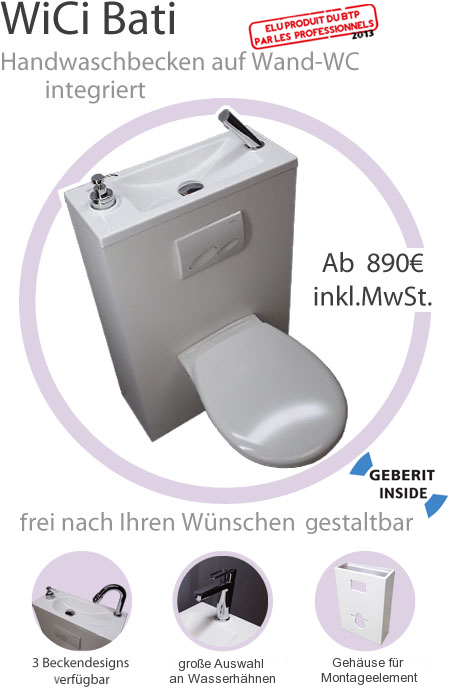 WiCi Bati Wand WC mit integriertem Waschbecken